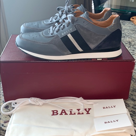 **SOLD** Bally Leather Aston Men’s Sneakers US 9.5 - Picture 2 of 8